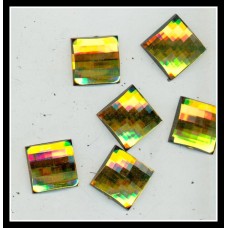 Small Yellow Square Flatback 